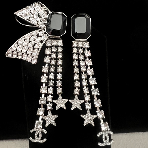 CHANEL Jewelry - Chanel Fringe Crystals Earrings